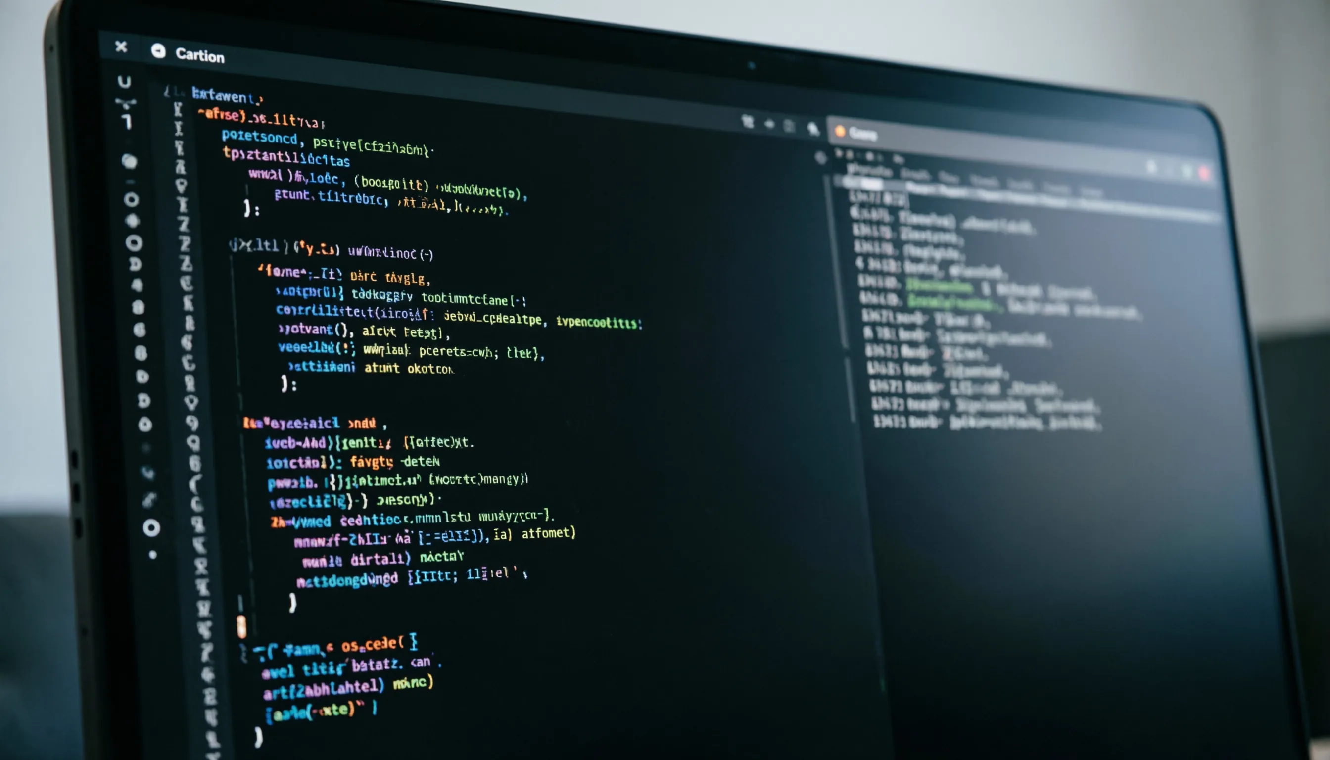 Écran de code lors de l'analyse forensique d'un dossier crypto